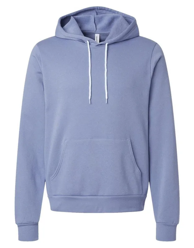 Sponge Fleece Hoodie With Pouch Pocket And Ribbed Cuffs