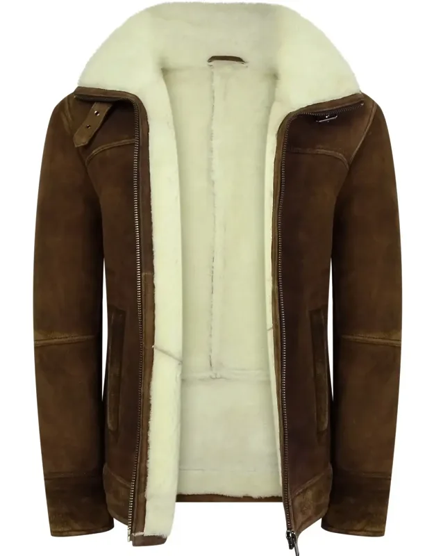 Sheepskin Suede Pilot Jacket