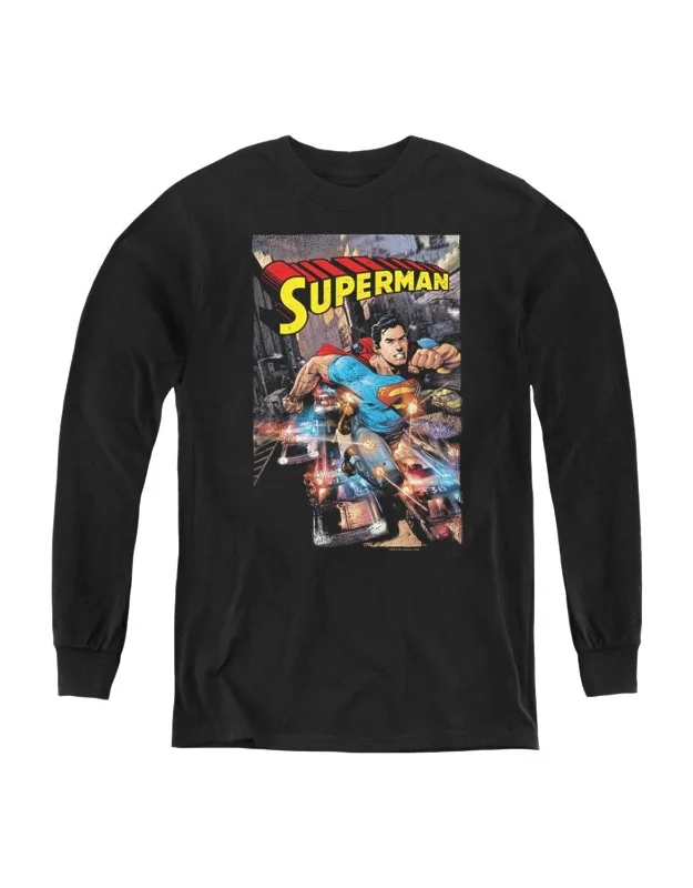Superman Action One Long Sleeve Tee