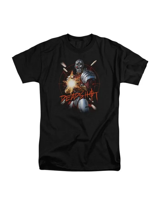 Justice League Of America Deadshot Short Sleeve Tee - 100% Cotton, Officially Licensed