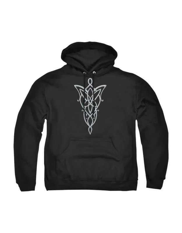 Lord Of The Rings Arwen Necklace Adult Pull Over Hoodie - Stylish For Everyday Wear, 50% Cotton And 50% Polyester