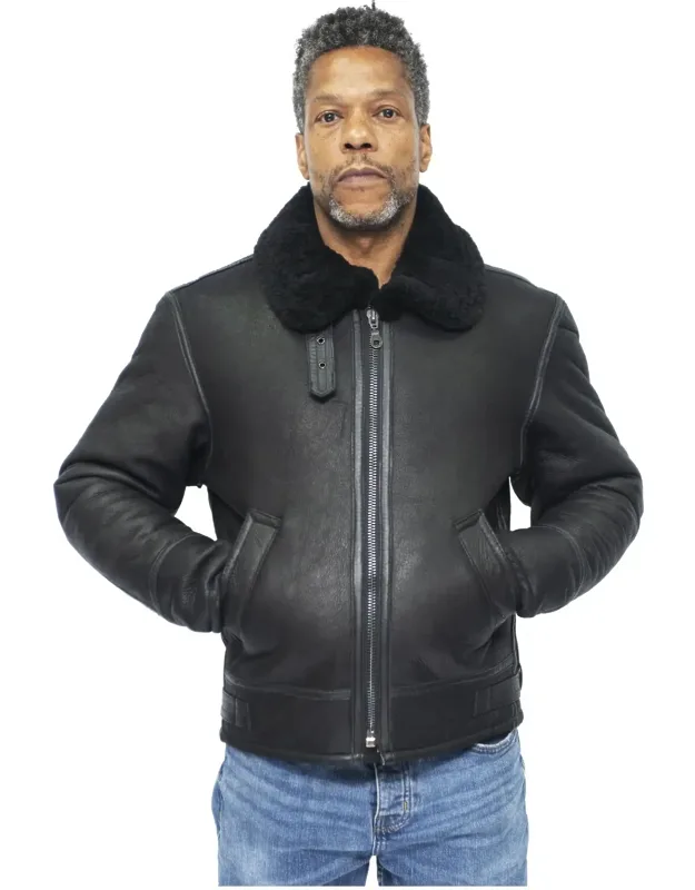 Hartland Aviator Jacket With Strap Adjustment And Ykk Zipper