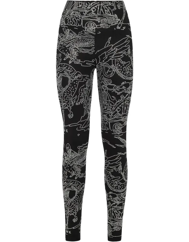 Jogging Leggings High-waist Elastic Waistband