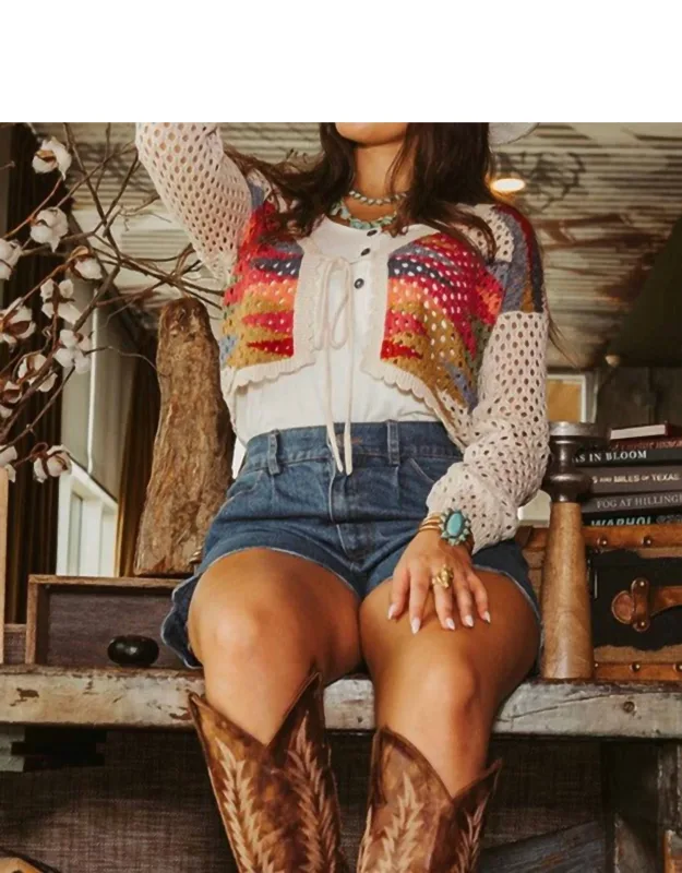 Crochet Tie Front Cardigan