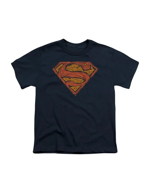 Superman Messy S Short Sleeve Youth Tee - Stylish For Everyday Wear