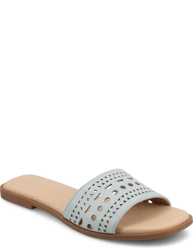 Brodie Flat Sandals Comfortable Sole, Simple Slip-on Design