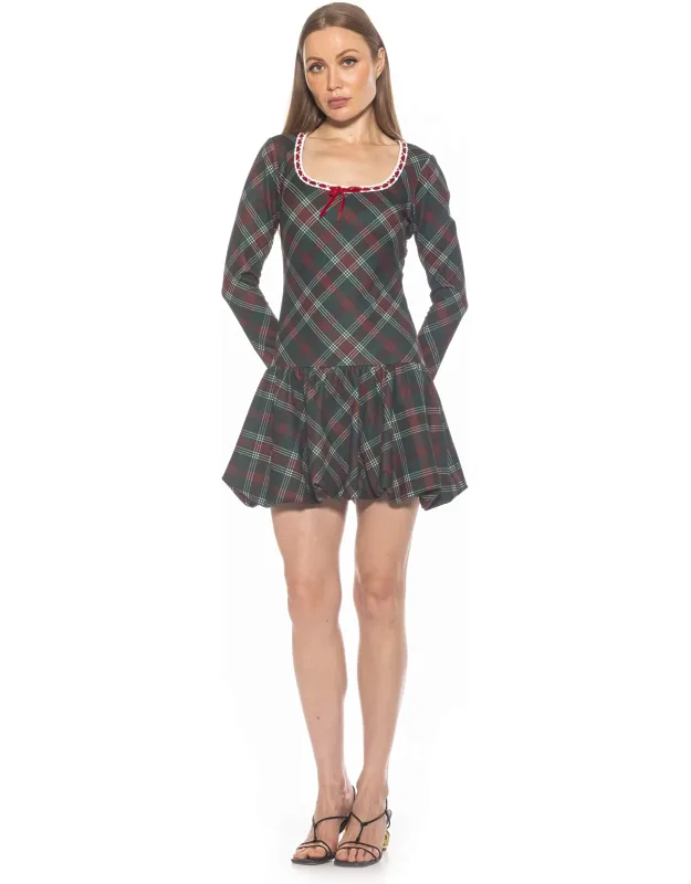 Rach Dress With Lace Inserts And Bubble Skirt