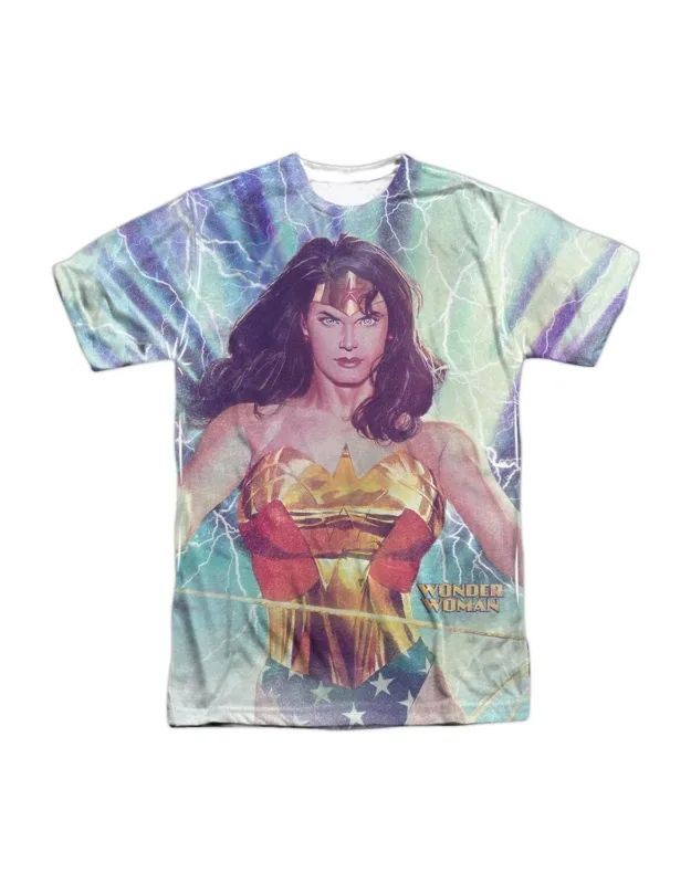 Justice League Of America Stormy Heroine Short Sleeve Tee - 100% Polyester, Officially Licensed