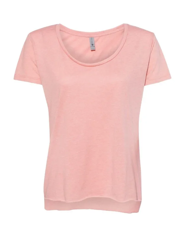 Next Level Festival Scoop Neck T-shirt, Relaxed Fit, Hi-low Raw Edge Bottom Hem