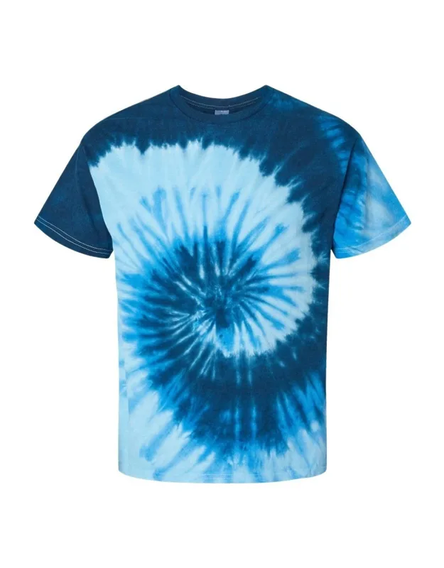 _multi-color Tie-dyed T-shirt, Heavyweight Cotton, Pre-shrunk, Classic Fit_