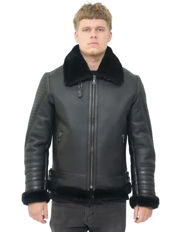 Horley Biker Jacket With Handwarmer Pockets And Quilting Design