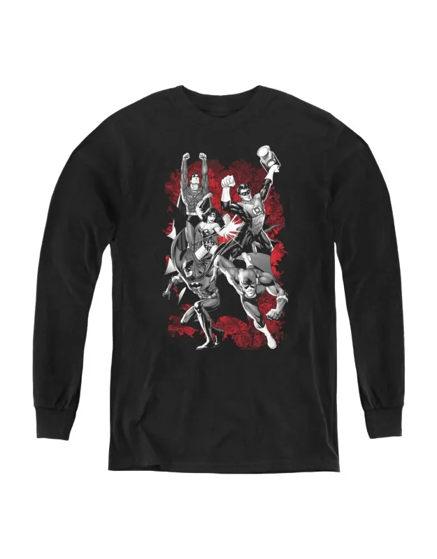 Justice League Explosion Long Sleeve Tee
