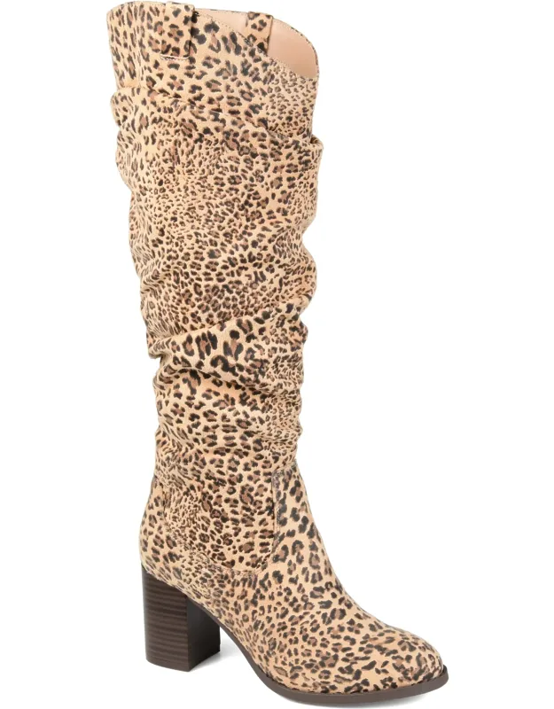 Stacked Heel Knee High Boots