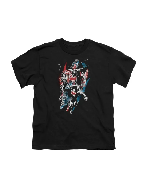 Batman V Superman Ripped Trio 2 Short Sleeve Tee - Stylish And Everyday Wear