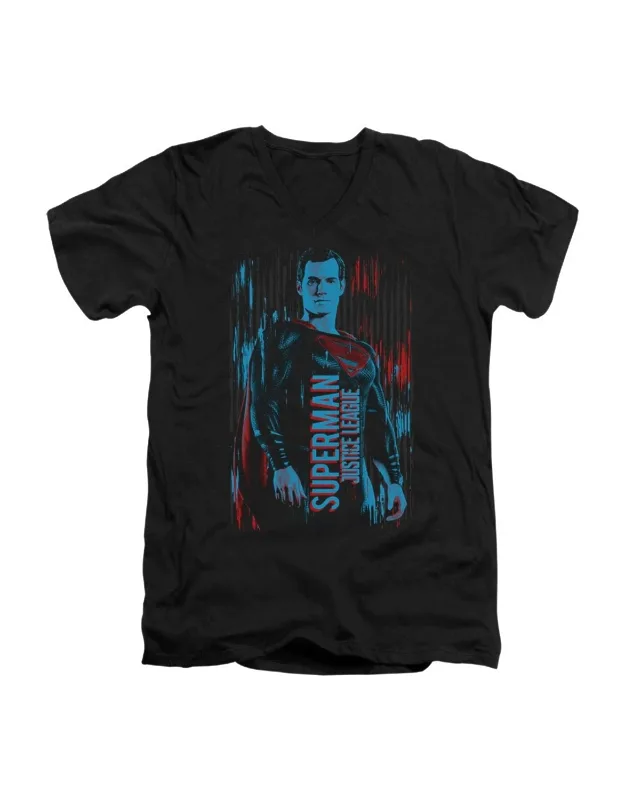 Superman Short Sleeve V Neck Premium Cotton T-shirt