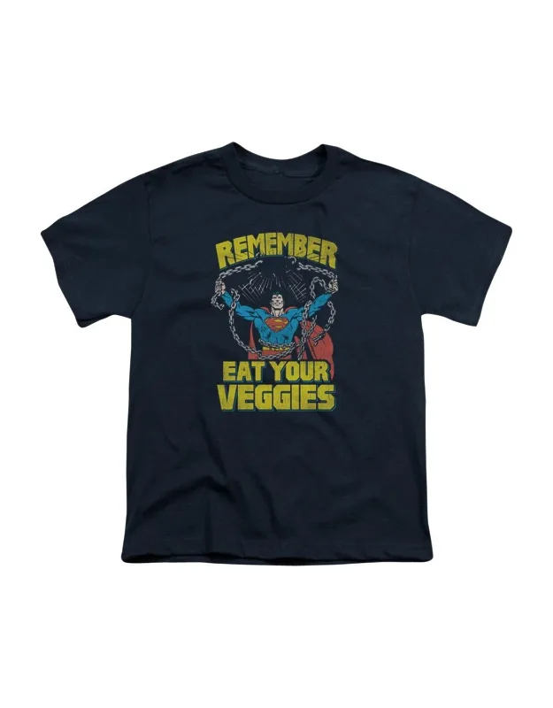 Superman Veggie Power Short Sleeve Tee - Stylish For Everyday Wear, 100% Cotton