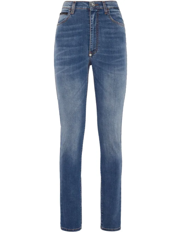 High-waisted Denim Jeggings