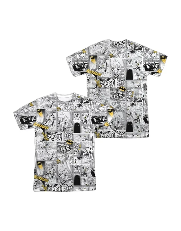 _batman Comic All Over Short Sleeve 100% Poly Crew Tee / T-shirt - Stylish, Easy_