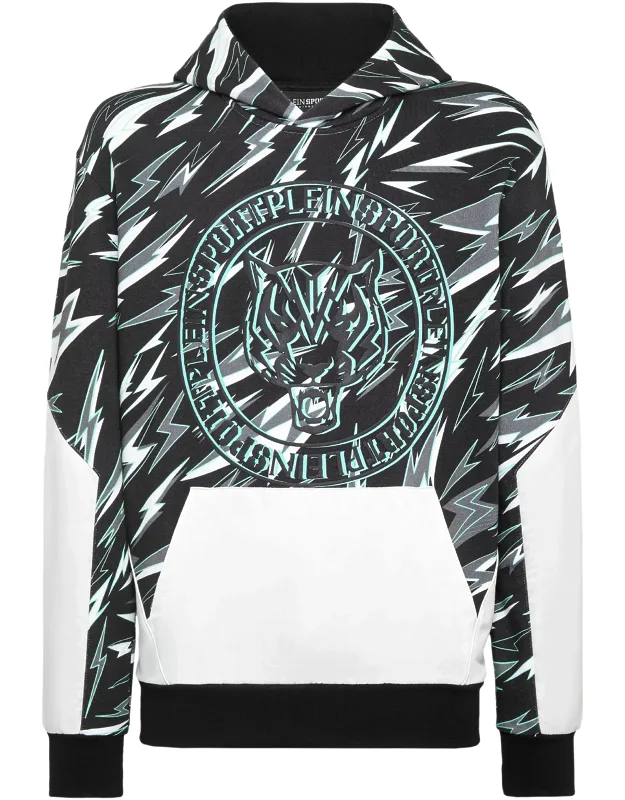 Hoodie Sweatshirt With Tie-dye Print And Pouch Pocket