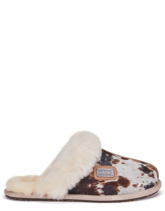 Closed Mule Slipper With Shearling Cuff
