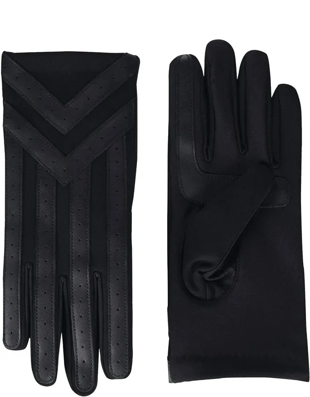 Heritage Woven Stretch Gloves With Appliques