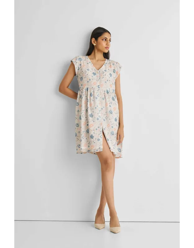 Cap Sleeved Short Dress