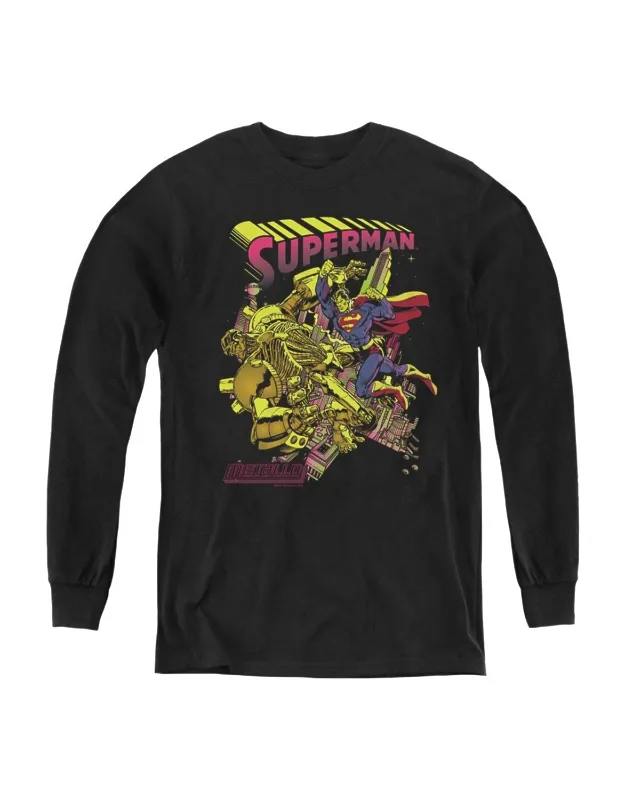 Superman Versus Metallo Blacklight Long Sleeve Tee