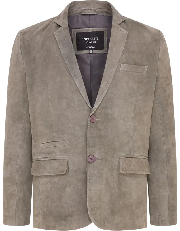 Slim Goat Suede Blazer Jacket