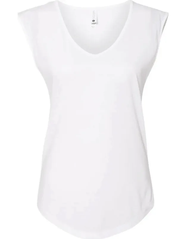Festival Sleeveless Deep V-neck T-shirt