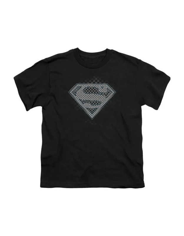 Superman Checkerboard Short Sleeve Tee - Stylish, 100% Cotton