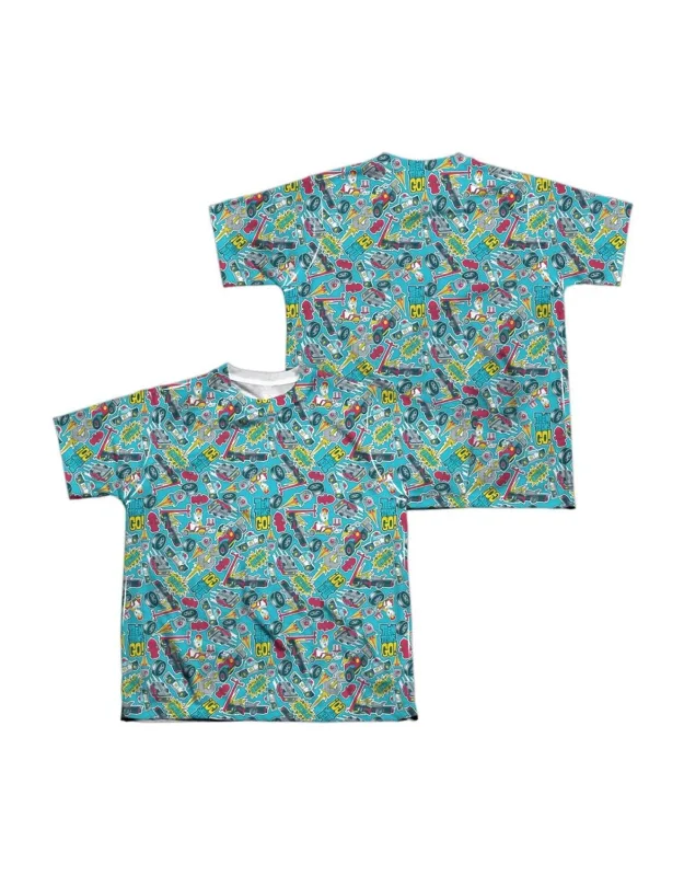 Teen Titans Go Pattern Short Sleeve Crew Tee