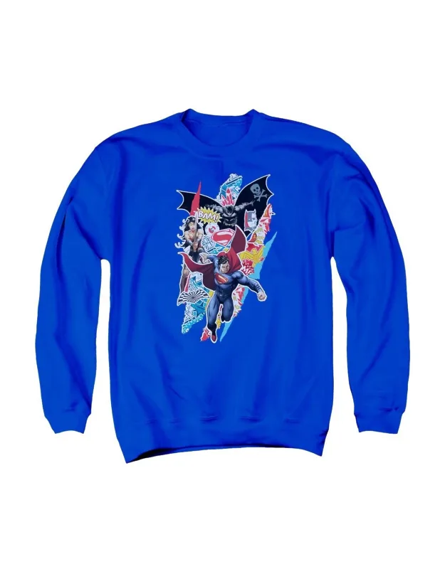 Batman V Superman Ripped Trio Crewneck Sweatshirt
