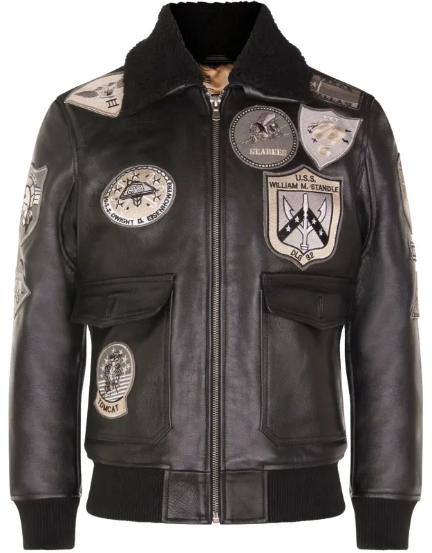 Topgun A2 Leather Bomber Jacket