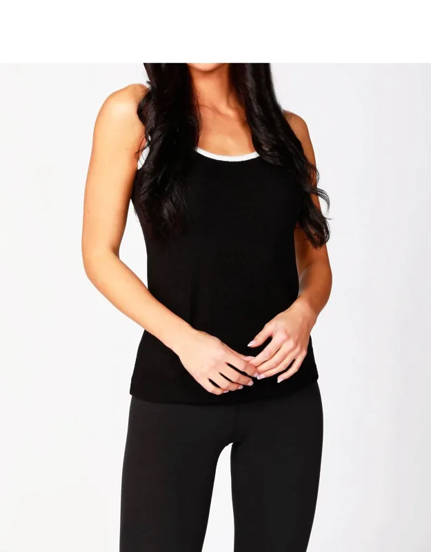Soft Stretch Contrast Tank