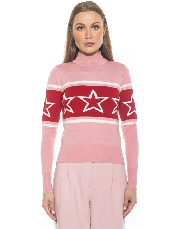 Lisa Sweater With Star Motif And Color Blocking