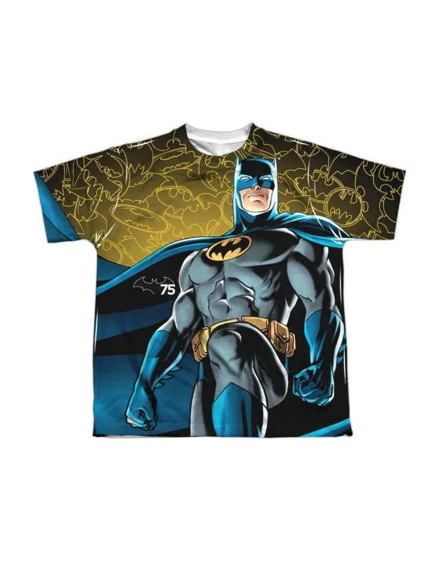 _batman 75 Glow Short Sleeve Poly Crew Tee / T-shirt - Stylish, Easy_
