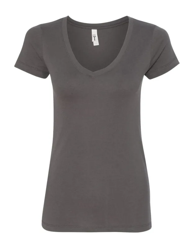 Next Level Ideal V-neck T-shirt 3.9 Oz., Fabric Laundered, Tear Away Label