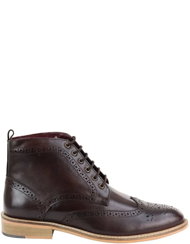 Classic Oxford Brogue Ankle Boots