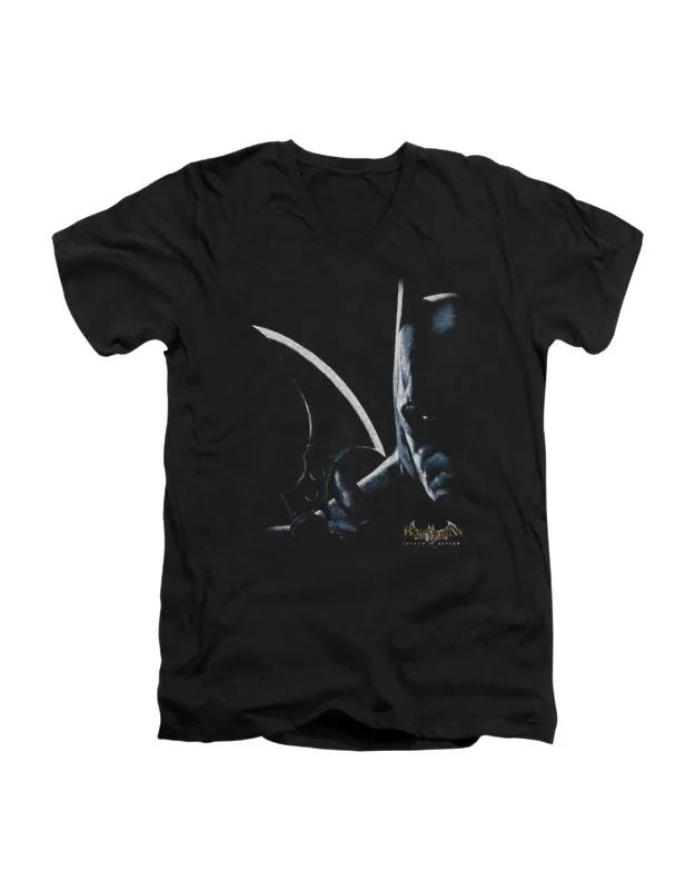 Batman Arkham Asylum V Neck T-shirt