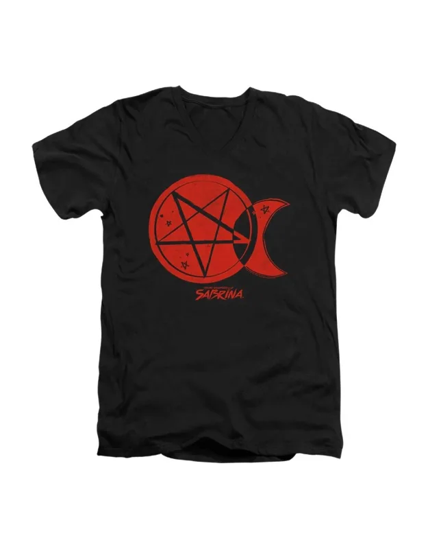 Chilling Adventures Of Sabrina Dark Moon V-neck Premium Cotton T-shirt