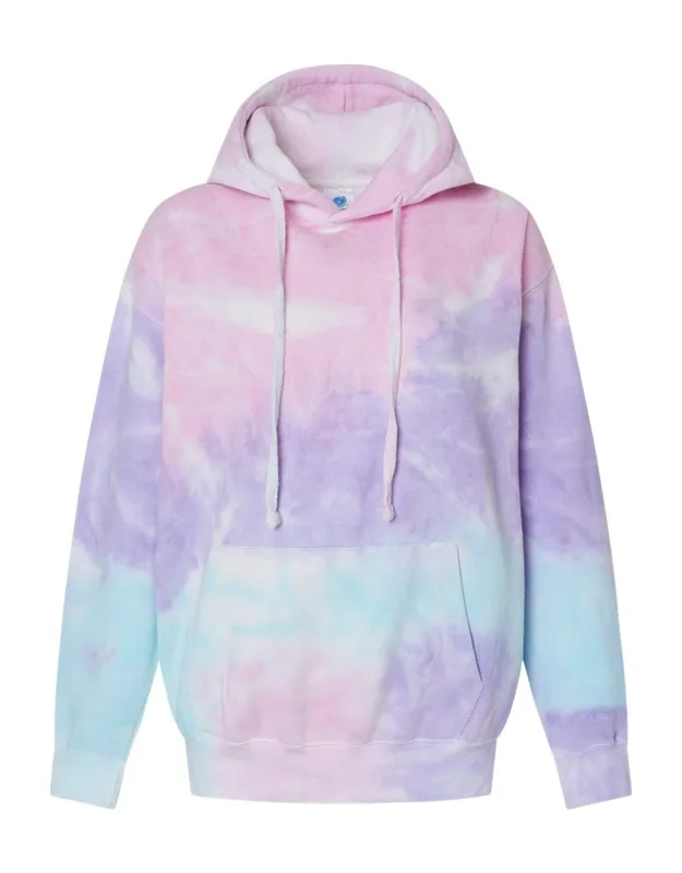 Tie-dyed Hooded Sweatshirt With Double-lined Hood And Pouch Pocket