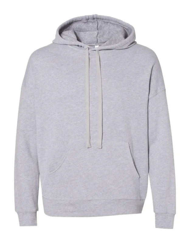 Sponge Fleece Drop Shoulder Hoodie With Pouch Pocket And Ribbed Cuffs