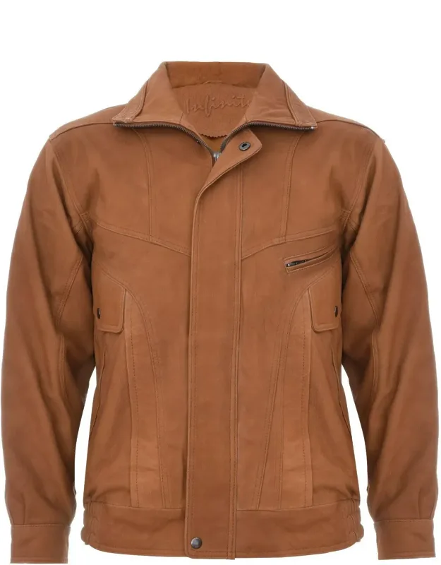 Leather Bluson Tailored Bomber Jacket