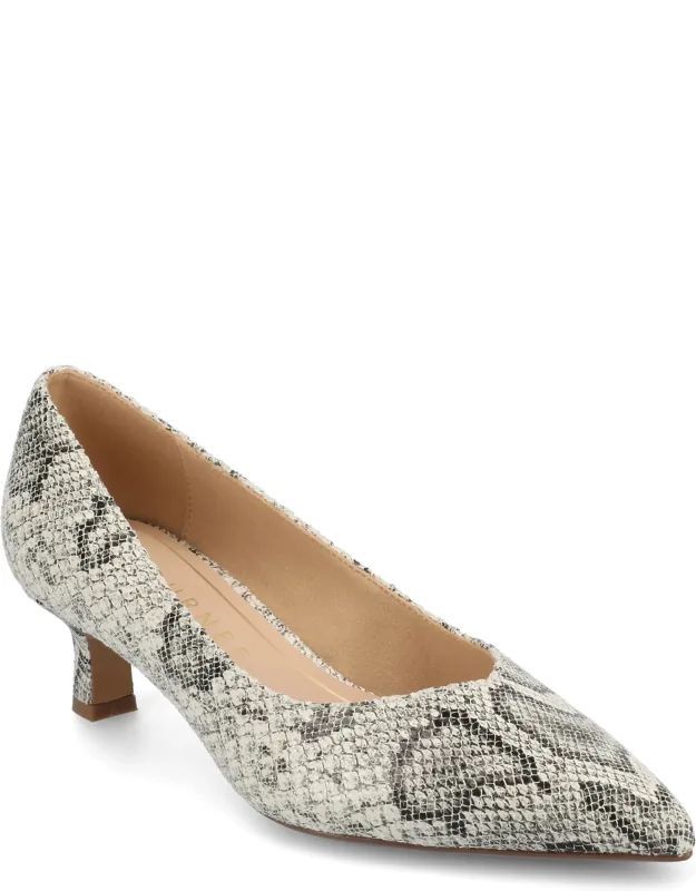 Pammie Kitten Heel With Cushioned Insole And Slip-on Design