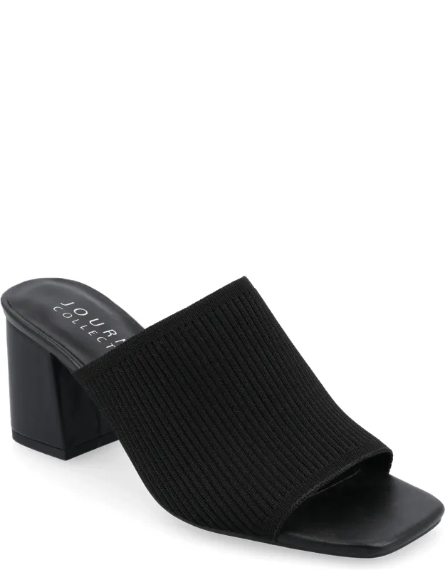 Lorenna Open Square Toe Block Heel Sandals