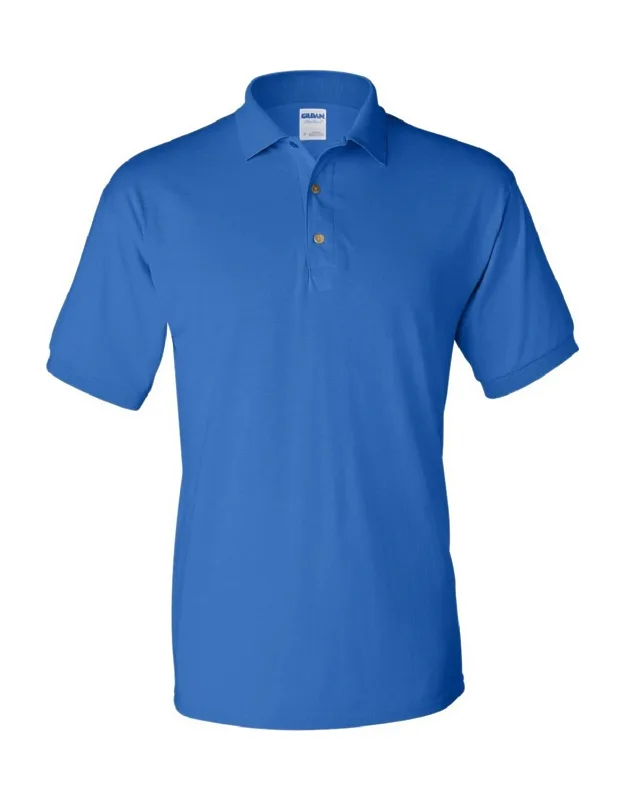 Gildan Adult Dryblend Jersey Short Sleeve Polo Shirt With Contoured Welt Collar And Heat Transfer Label