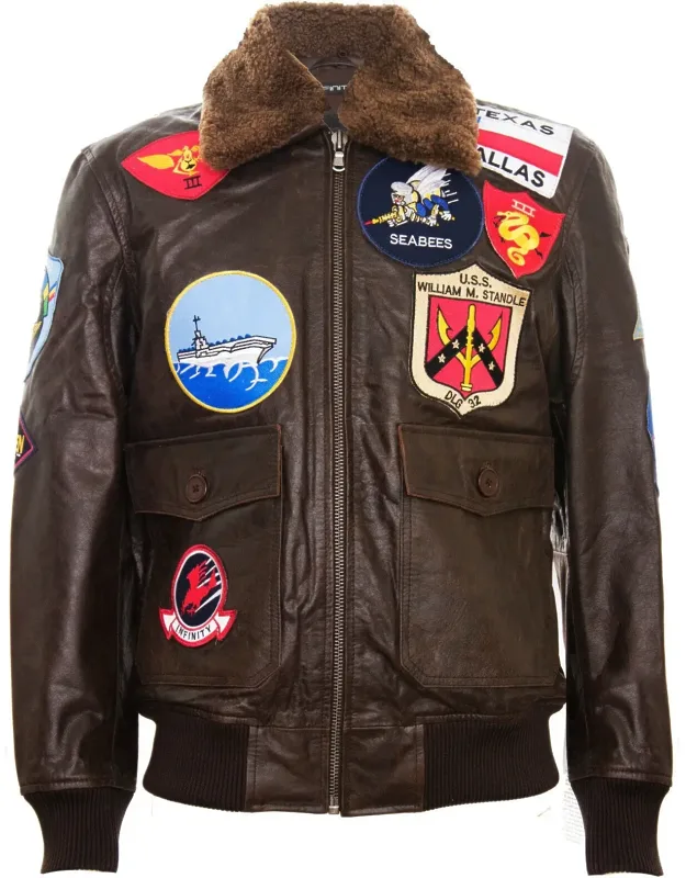 Topgun A2 Leather Bomber Jacket