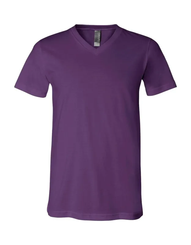 Jersey V-neck Tee, 100% Airlume Combed And Ringspun Cotton, Retail Fit