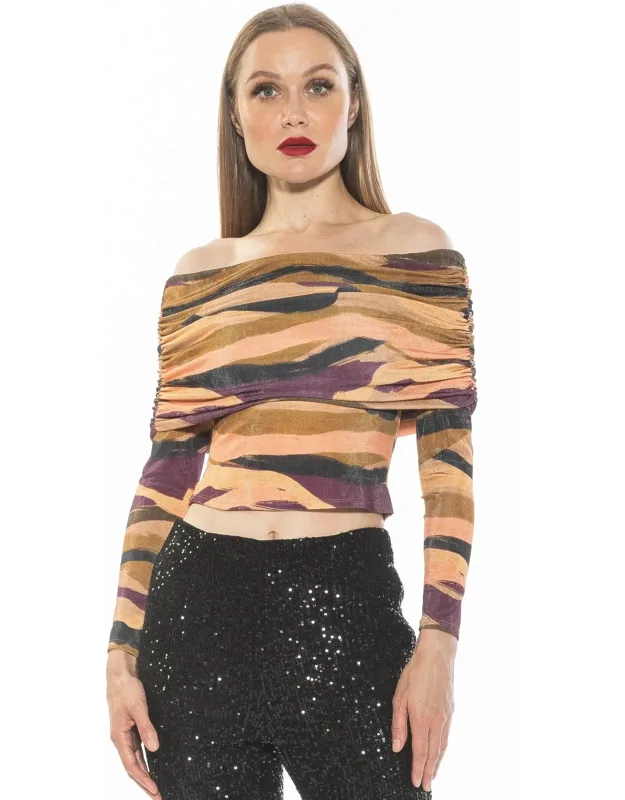 Hannah Top Ruched Layover Long Sleeve