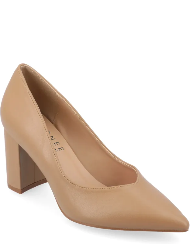 Simonne Pumps With 3-inch Block Heel And Slip-on Design